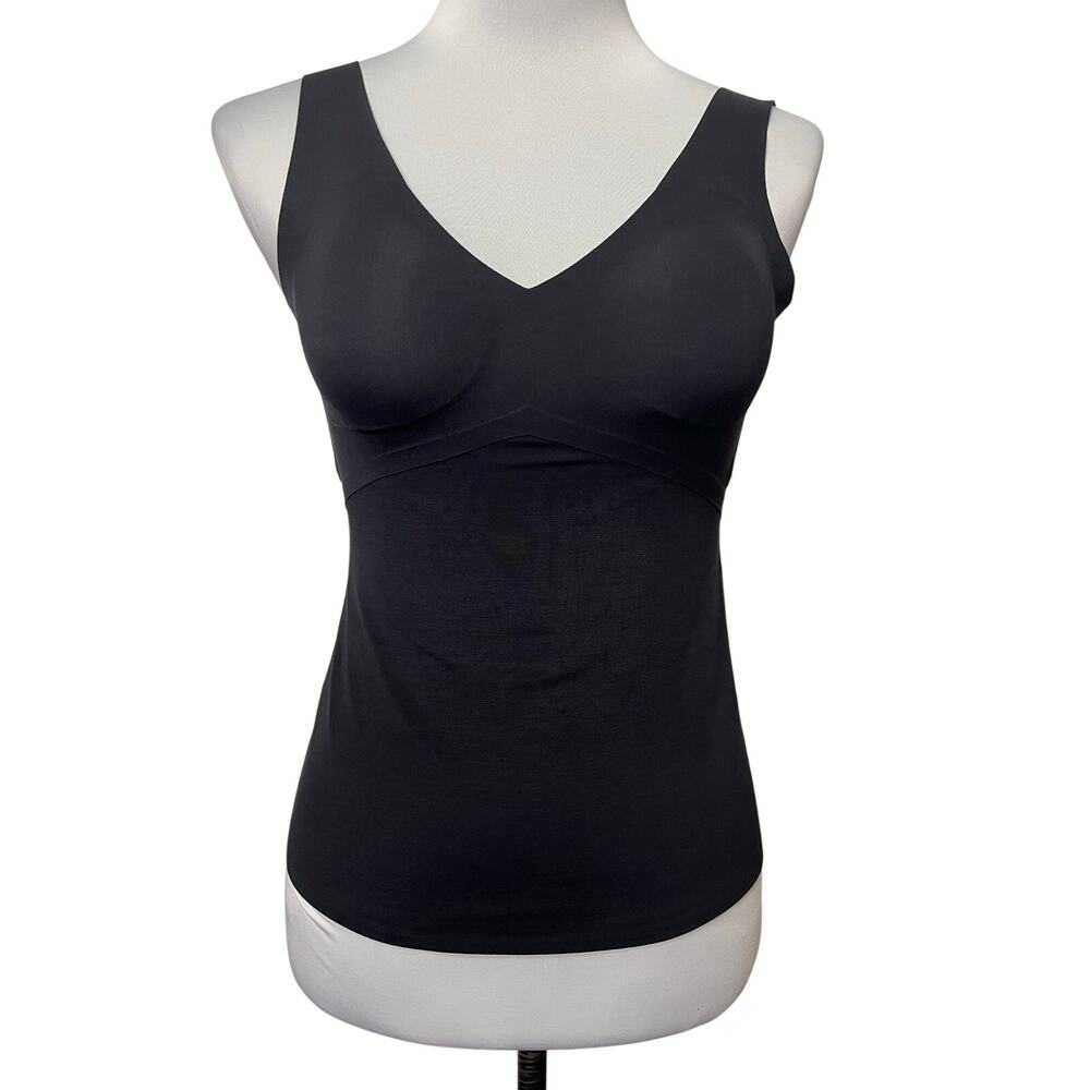 EUC – Honeylove LiftWear V‑Neck Support Tank in Vamp Black